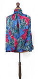 Vintage 80s Blouse Elegant Classy Elegant Floaty Satin Silky Floral UK 10/12 - Vintage Boutique