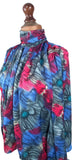 Vintage 80s Blouse Elegant Classy Elegant Floaty Satin Silky Floral UK 10/12 - Vintage Boutique