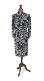 Vintage 80s Day Dress Casual Day Mod Secretary Floral Classy Elegant UK 10/12 - Vintage Boutique