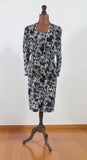 Vintage 80s Day Dress Casual Day Mod Secretary Floral Classy Elegant UK 10/12 - Vintage Boutique