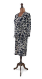 Vintage 80s Day Dress Casual Day Mod Secretary Floral Classy Elegant UK 10/12 - Vintage Boutique