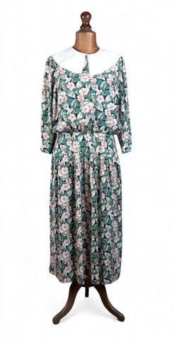Vintage 80s Day Dress _ Size 16