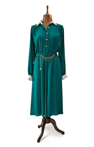 Vintage 80s Day Dress _ Size 12 - Vintage Boutique