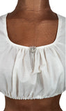 Vintage 80s Dirndl Blouse Traditional Folk Cottage Chic Embroidery - UK 10/12 - Vintage Boutique