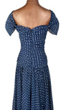 Vintage 80s Dress Cocktail Evening Elegant Classy Sweetheart Polka Dot UK 8 - Vintage Boutique