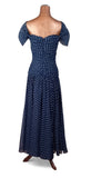 Vintage 80s Dress Cocktail Evening Elegant Classy Sweetheart Polka Dot UK 8 - Vintage Boutique