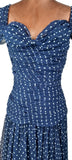 Vintage 80s Dress Cocktail Evening Elegant Classy Sweetheart Polka Dot UK 8 - Vintage Boutique