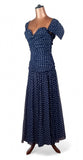 Vintage 80s Dress Cocktail Evening Elegant Classy Sweetheart Polka Dot UK 8 - Vintage Boutique