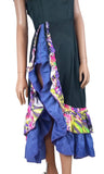 Vintage 80s Dress Dance Swing Party Prom Flamenco Colourful Flounces - UK 8 - Vintage Boutique