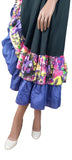 Vintage 80s Dress Dance Swing Party Prom Flamenco Colourful Flounces - UK 8 - Vintage Boutique