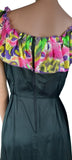 Vintage 80s Dress Dance Swing Party Prom Flamenco Colourful Flounces - UK 8 - Vintage Boutique