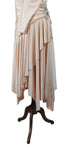 Vintage 80s Dress Elegant Classy Cocktail Jersey Drape Ruchings Sequins - UK 10 - Vintage Boutique