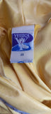 Vintage 80s Dress Quirky Mod Party Cocktail Knee Metallic Yellow - UK 10 - Vintage Boutique