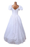 Vintage 80s French Wedding Dress Princess Traditional Cottage Chic White UK 8/10 - Vintage Boutique