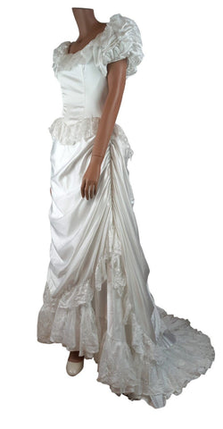 Vintage 80s French Wedding Dress _ Size 8