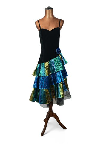 Vintage 80s Party Dress _ Size 8