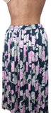 Vintage 80s Skirt Pleated Floral Summer Effortless Classic Floaty Midi UK 10 - Vintage Boutique