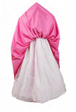 Vintage 90s Ball Gown Dress 3D Flowers Stage Theatre Velvet Satin Pink UK 18 - Vintage Boutique