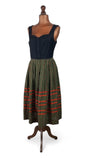 Vintage 90s Dirndl Dress Traditional Country Bavarian Oktoberfest Gingham UK 14 - Vintage Boutique