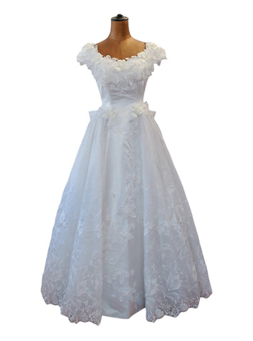 Vintage 90s Wedding Dress _ Size 8