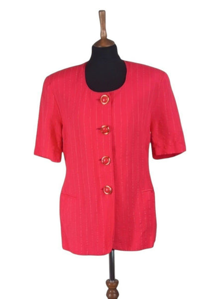 Vintage Italian 80s Blazer Jacket _ Size 14 - Vintage Boutique