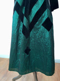 Vintage Dress 80s Evening Cocktail Prom Party Velvet Metallic Quality Midi UK 10 - Vintage Attic